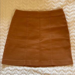 Tan high waisted skirt